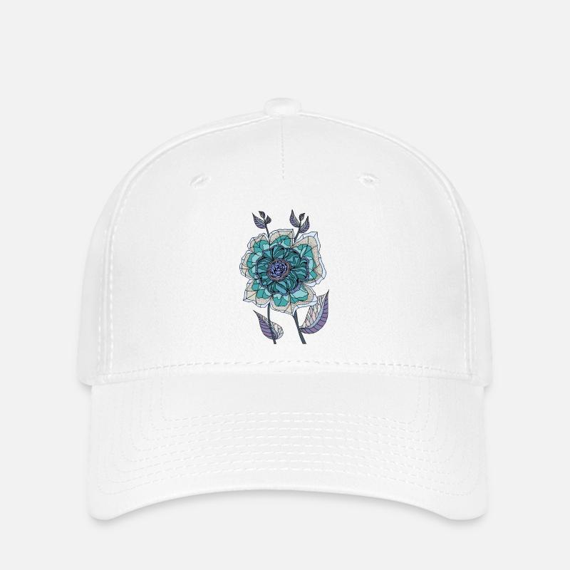 Blume - Flexfit Cap - Weiß