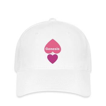 Conception du cœur - Casquette Flexfit - blanc - Devant