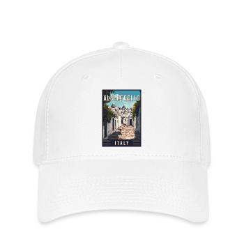 Découvrez l’Alberobello méditerranéen en Italie - Casquette Flexfit - blanc - Devant