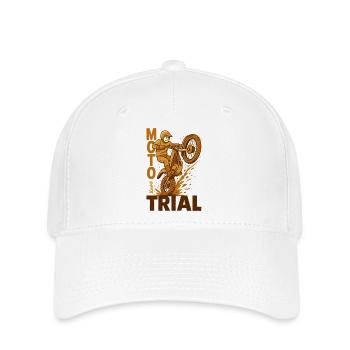 Moto Trial Rider Splash Motocross - Flexfit Cap - Weiß - Vorne