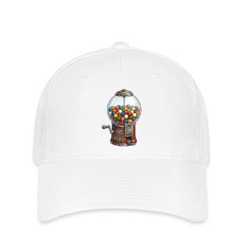 Vintage-Kaugummiautomaten-Kaugummi & Süßigkeiten - Flexfit Cap - Weiß - Vorne