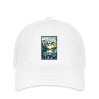 Explore Moraine Lake in Canada Banff National Park - Flexfit Cap - white - Front