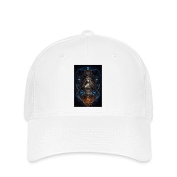 Wikinger Freya Hugin & Munin Wolf Runen - Flexfit Cap - Weiß - Vorne