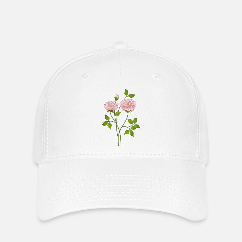 Fleur - Casquette Flexfit - blanc