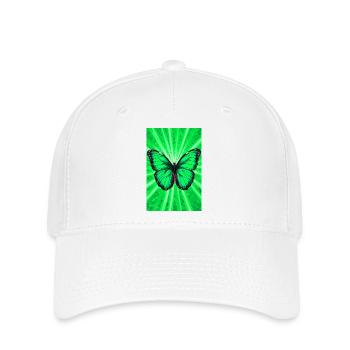 Schmetterling - Flexfit Cap - Weiß - Vorne