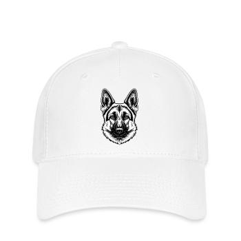 Inkline German Shepherd Head - Flexfit Cap - white - Front