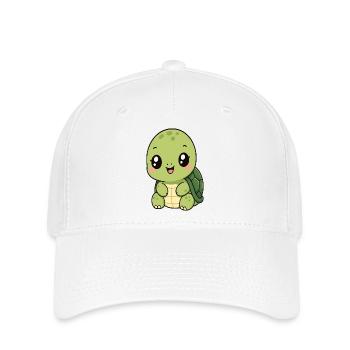 Tortue de Kawaii - Casquette Flexfit - blanc - Devant