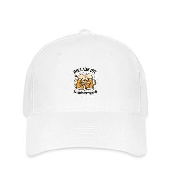 Die Lage ist besäufniserregend Karneval Fasching - Flexfit Cap - Weiß - Vorne