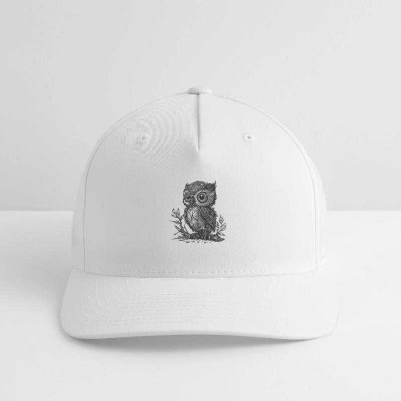 Süsser kleiner vintager Kautz auf einem Ast Flexfit Cap