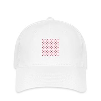Punktmuster - gepunktete Fläche - Flexfit Cap - Weiß - Vorne