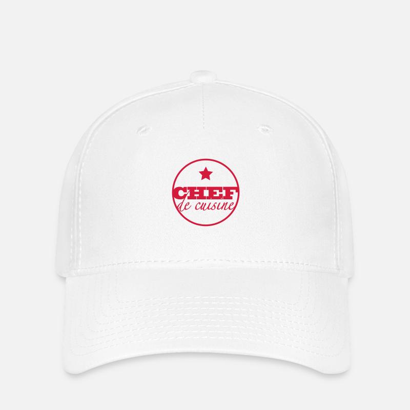 chef coq - Casquette Flexfit - blanc