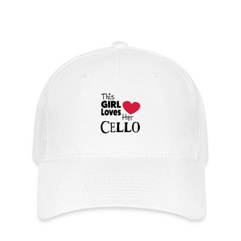 This Girl Loves Her Cello - Casquette Flexfit - blanc - Devant