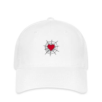 Coeur sur le net - Casquette Flexfit - blanc - Devant