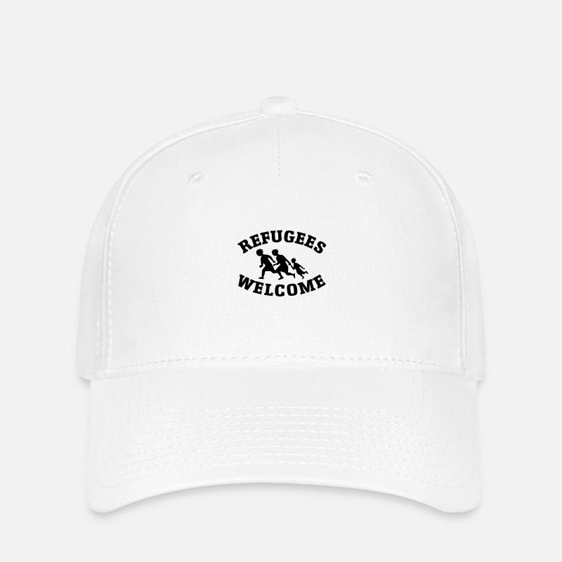 Welcome refugees - Flexfit Cap - Weiß