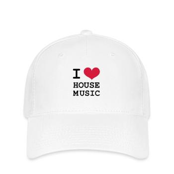 I Love House Music! - Flexfit Cap - white - Front