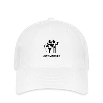 Just Married (Whip and Beer) - Flexfit Cap - white - Front