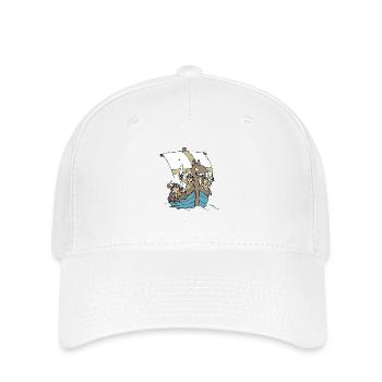 Viking Boat front - Casquette Flexfit - blanc - Devant