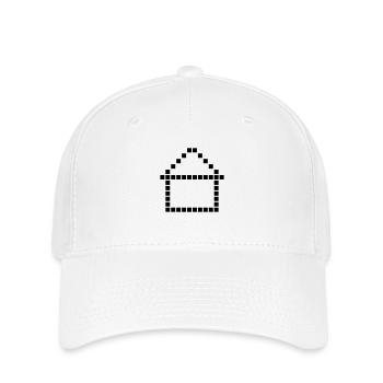 Kleines Pixel Haus - Flexfit Cap - Weiß - Vorne