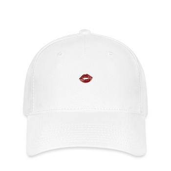 Rouge à lèvres - Casquette Flexfit - blanc - Devant