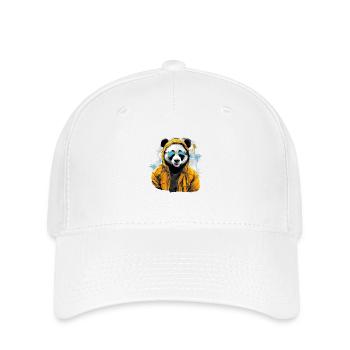 Panda großer Streetstyle | Panda-Liebhaber - Flexfit Cap - Weiß - Vorne