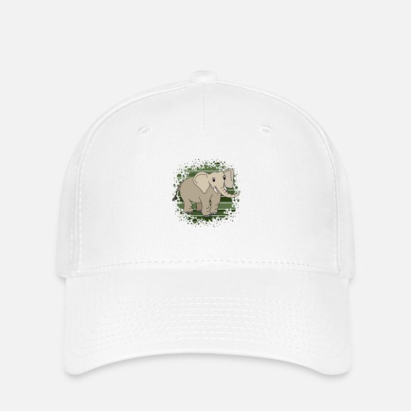 Elephant - Flexfit Cap - white