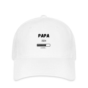 Papa 2024 Loading... - Flexfit Cap - Weiß - Vorne
