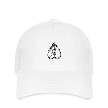 Witchcore Ouija Board Pointer mit Halbmond - Flexfit Cap - Weiß - Vorne