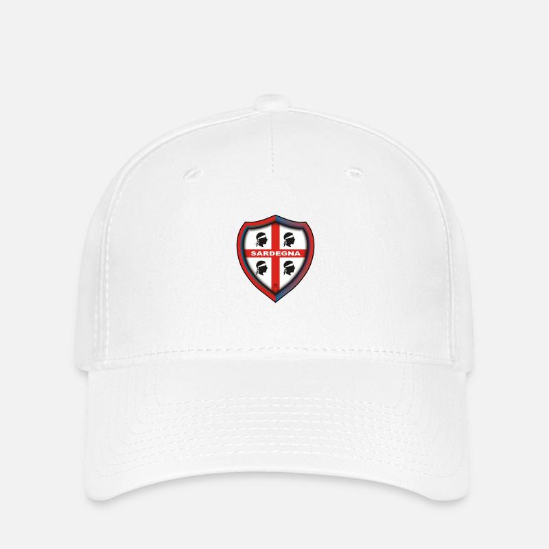 Sardinia badge 4 moors red and blue - Flexfit Cap - white