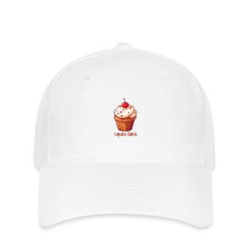 Cupcake Junkie Cupcakes Candy Produits de boulangerie - Casquette Flexfit - blanc - Devant
