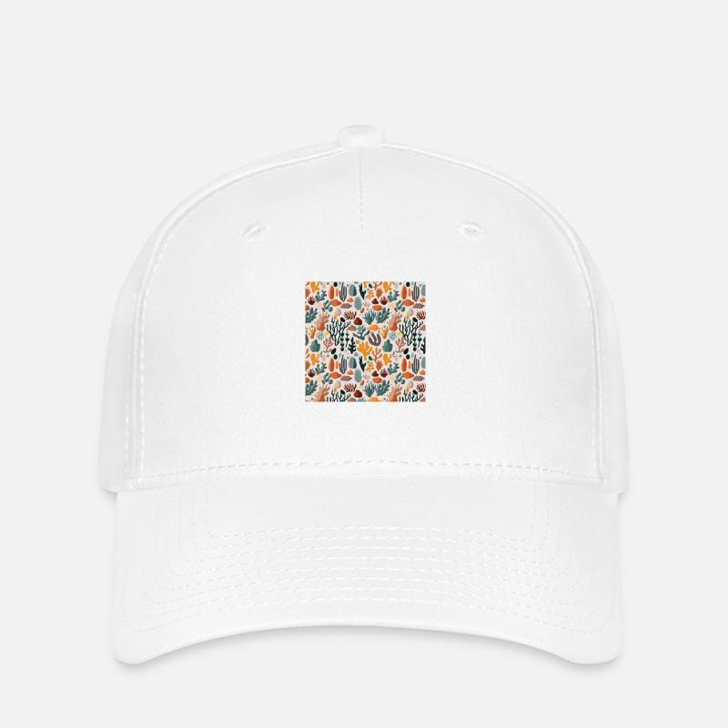 Dessert pattern - Flexfit Cap - white