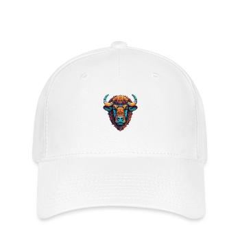 Bisons 1 - Casquette Flexfit - blanc - Devant