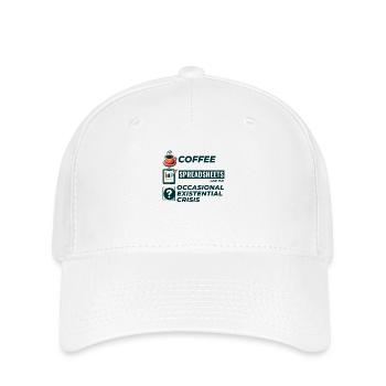 Accountant Bookkeeping Coffee Spreadsheets Funny - Flexfit Cap - white - Front
