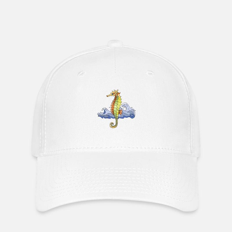 Sea horse - Flexfit Cap - white