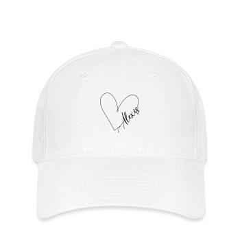 Alexis Name Heart Line - Flexfit Cap - white - Front