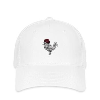 🐓 Fier coq avec Bollenhut 🐓 - Casquette Flexfit - blanc - Devant