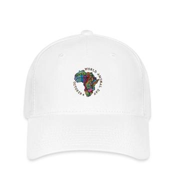 World Animal Day zebra background - Flexfit Cap - Weiß - Vorne
