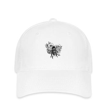 Fleissige Biene auf einer Blüten Blumen - Flexfit Cap - Weiß - Vorne