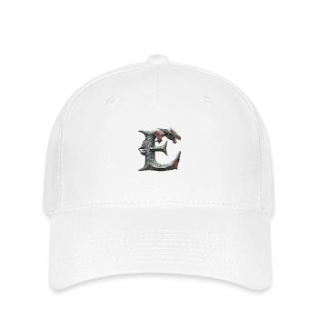 Letter "E" in dragon design. - Flexfit Cap - white - Front