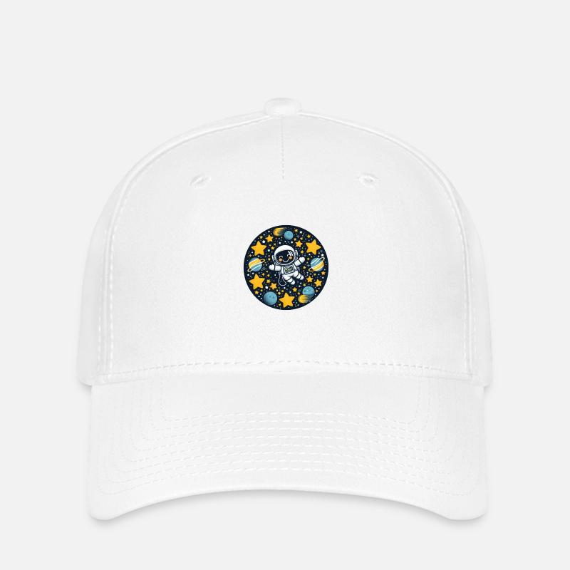 Astronaut kid in space - Flexfit Cap - white