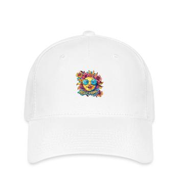 Bonjour le printemps Bonjour les fleurs de soleil de printemps - Casquette Flexfit - blanc - Devant