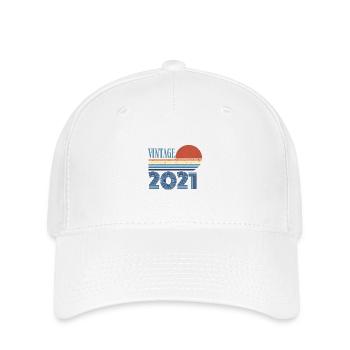 Jahrgang 2021 - Flexfit Cap - Weiß - Vorne