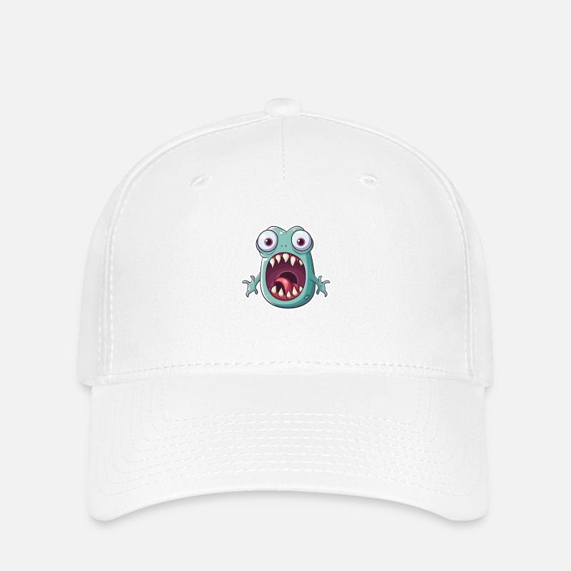Lustiges Monster - Flexfit Cap - Weiß