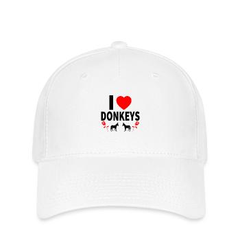 Âne - Casquette Flexfit - blanc - Devant