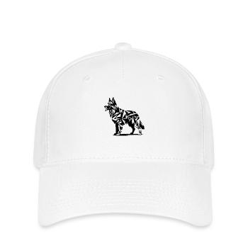 Schäferhund Geometrische Formen - Flexfit Cap - Weiß - Vorne