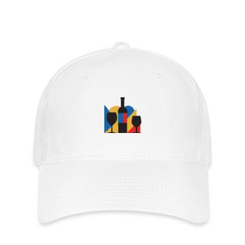 Bauhaus Wein Weinflasche - Flexfit Cap - Weiß - Vorne