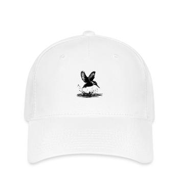 Kingfisher catching fish - Flexfit Cap - white - Front