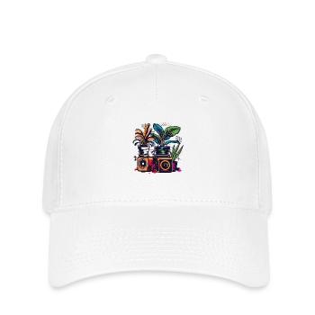 plants and music - high quality fashion print - Flexfit Cap - white - Front