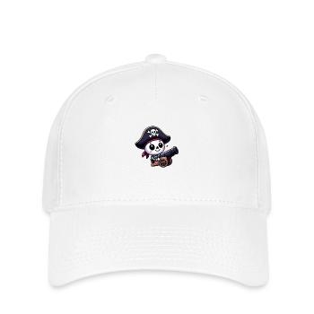 Skelettschatz - Piratenschädel - Flexfit Cap - Weiß - Vorne