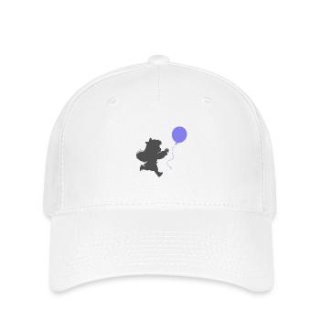 Mädchen mit einem Luftballon - Flexfit Cap - Weiß - Vorne