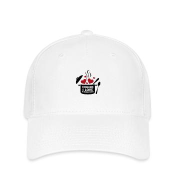 Cooking is love in edible form. - Flexfit Cap - white - Front